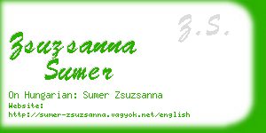 zsuzsanna sumer business card